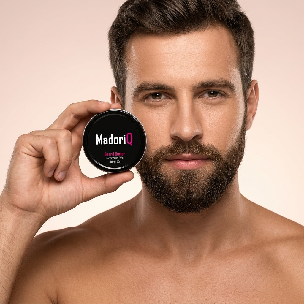 Beard Calm Kit — model shot B-studio-beauty